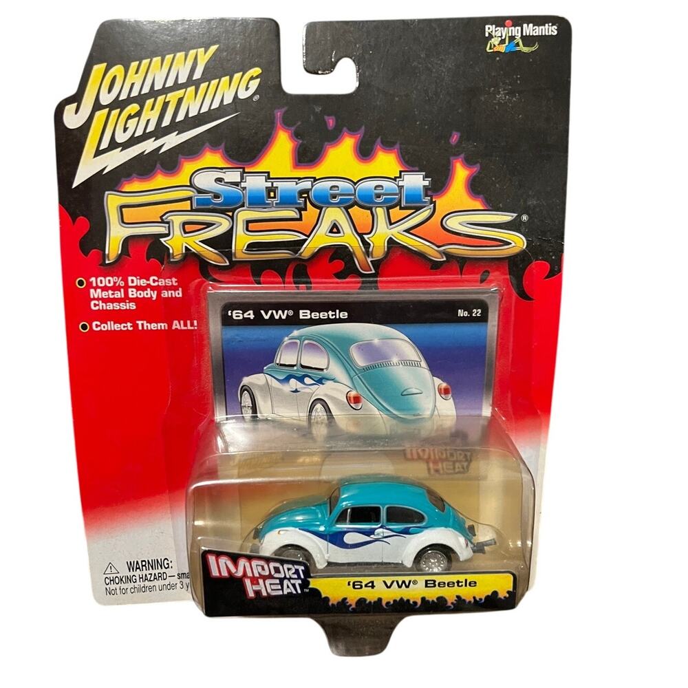 Johnny Lightning Street Freaks 1964 VW Volkswagen Beetle Blue New Diecast Car